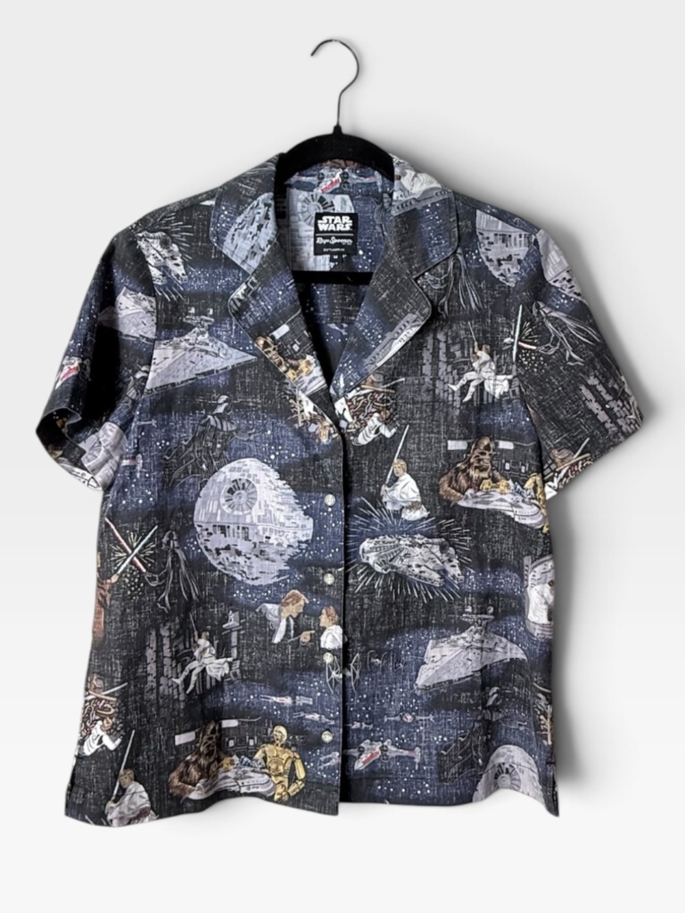 Reyn Spooner Star Wars Men's Button Down Shirt Size Medium Galaxy (H)